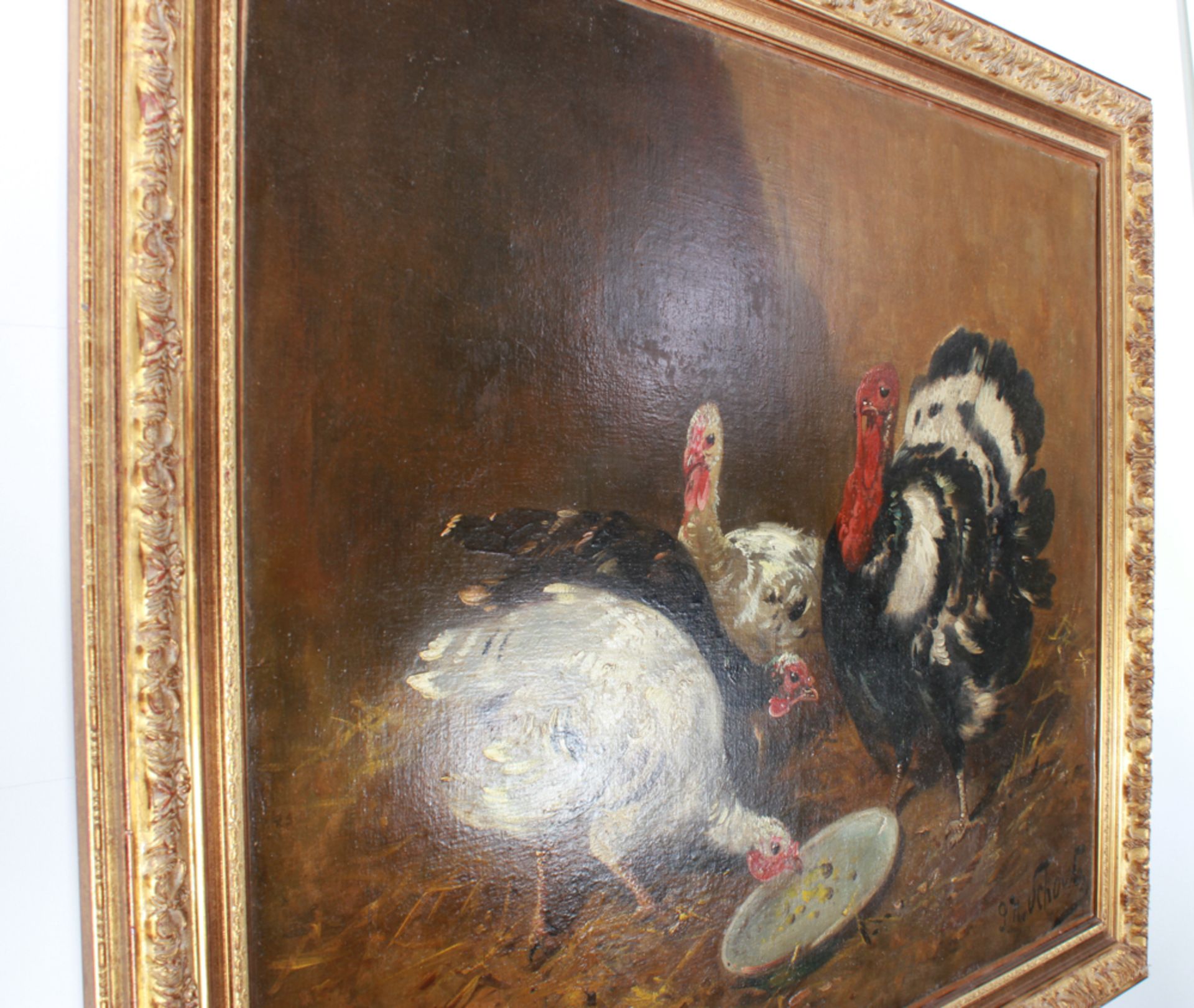 Paul Henry Schouten (1860 - 1922) Painting signed Paul Henry Schouten ** Farmyard animals ** - - Bild 7 aus 9