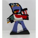 Karel Appel (1921 - 2006) Ceramic sculpture signed Karel Appel, ** Blue Boy **, No. 79/499, with