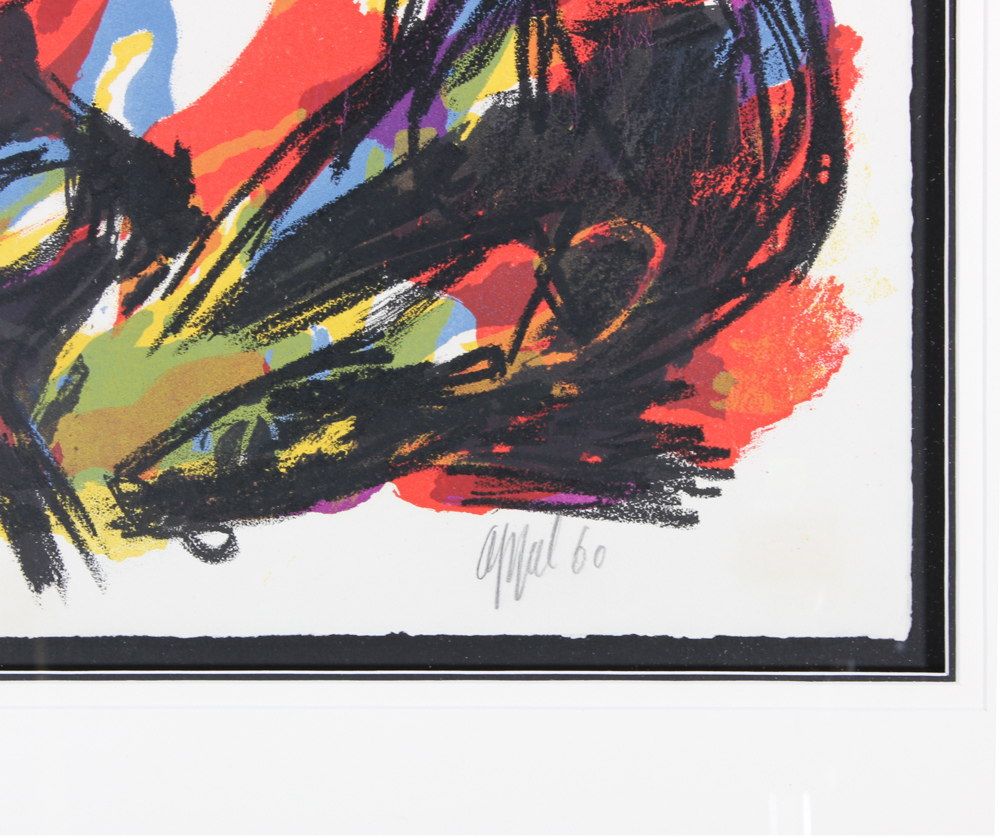 Karel Appel (1921 - 2006) Old lithograph by Karel Appel, ** Cobra composition **, No. 59/200. - size - Image 3 of 4