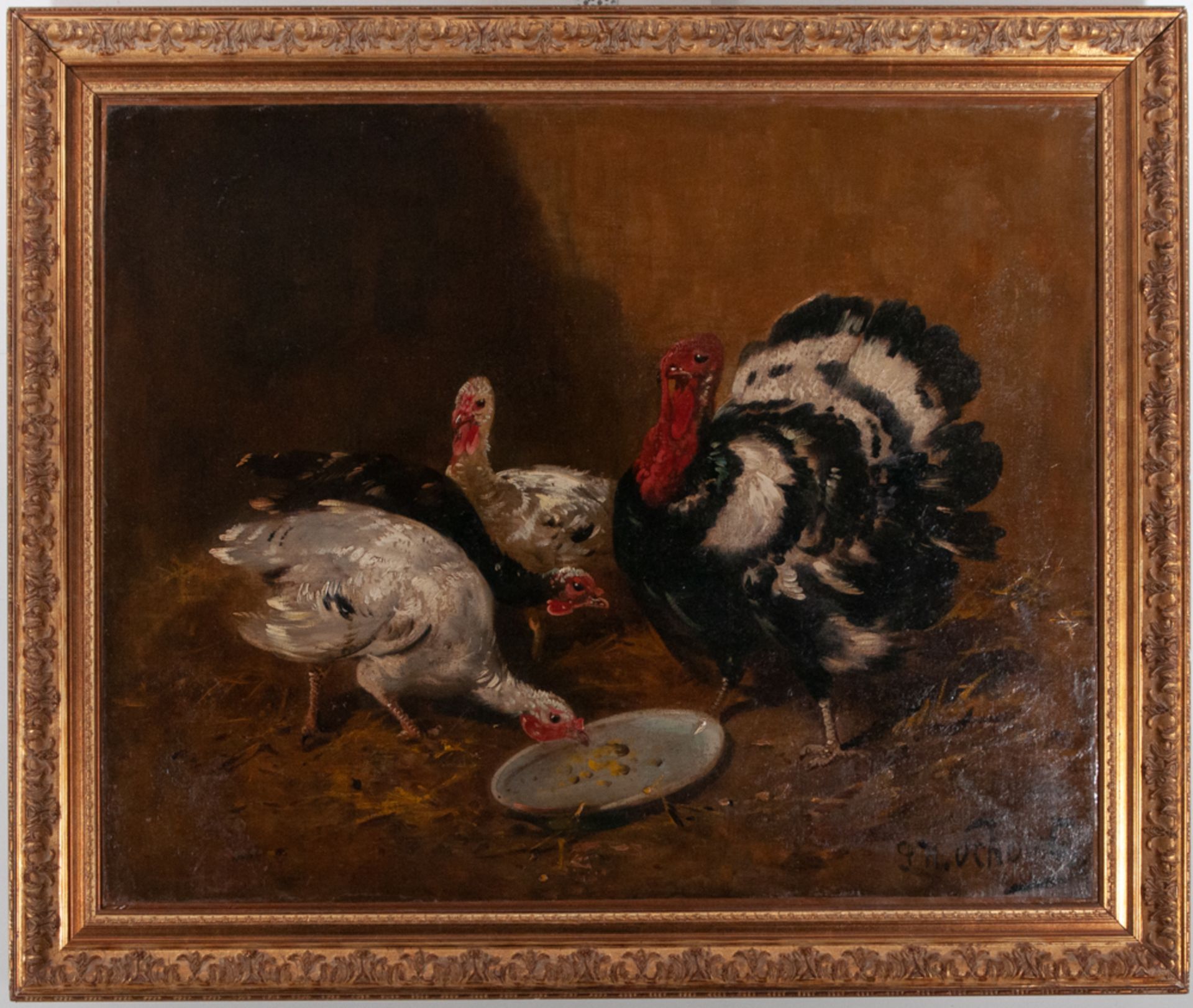 Paul Henry Schouten (1860 - 1922) Painting signed Paul Henry Schouten ** Farmyard animals ** -