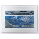 Christo (1935 - 2020) Offset lithograph signed Javacheff Christo, ** Over the river VIII **. -