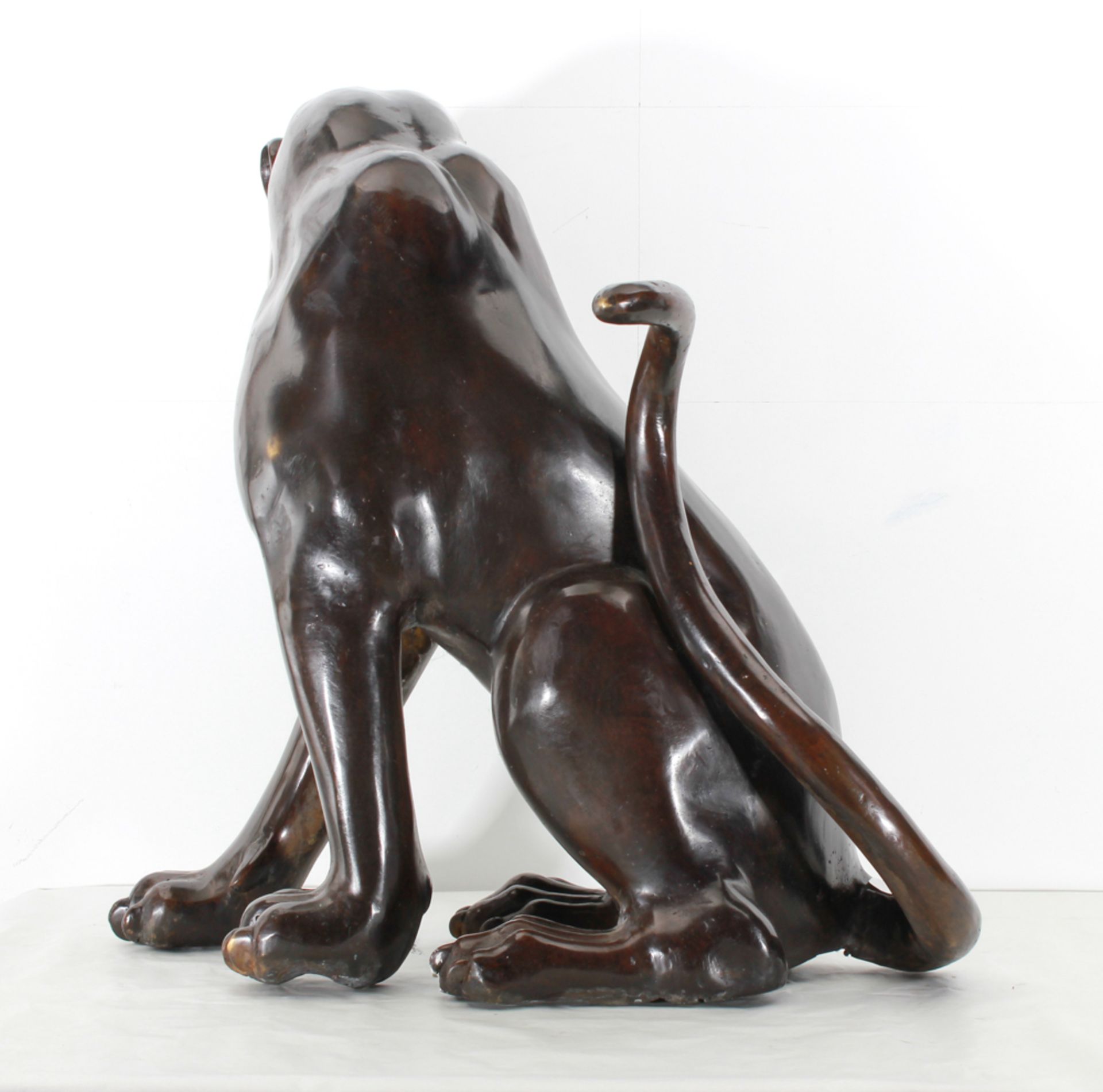 Bronze Bronze sculpture ** Panther Assisi **, unsigned. - size height and width 71 X 56 X 68 cm - Bild 3 aus 7