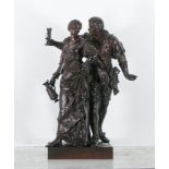 Emile Picault (1833 - 1915) Antique bronze XIX century, Emile Picault, (1833 -1915). double