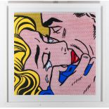 Roy Lichtenstein (1923 - 1997) Offset lithograph after the work of Roy Lichtenstein, ** Kiss V **. -