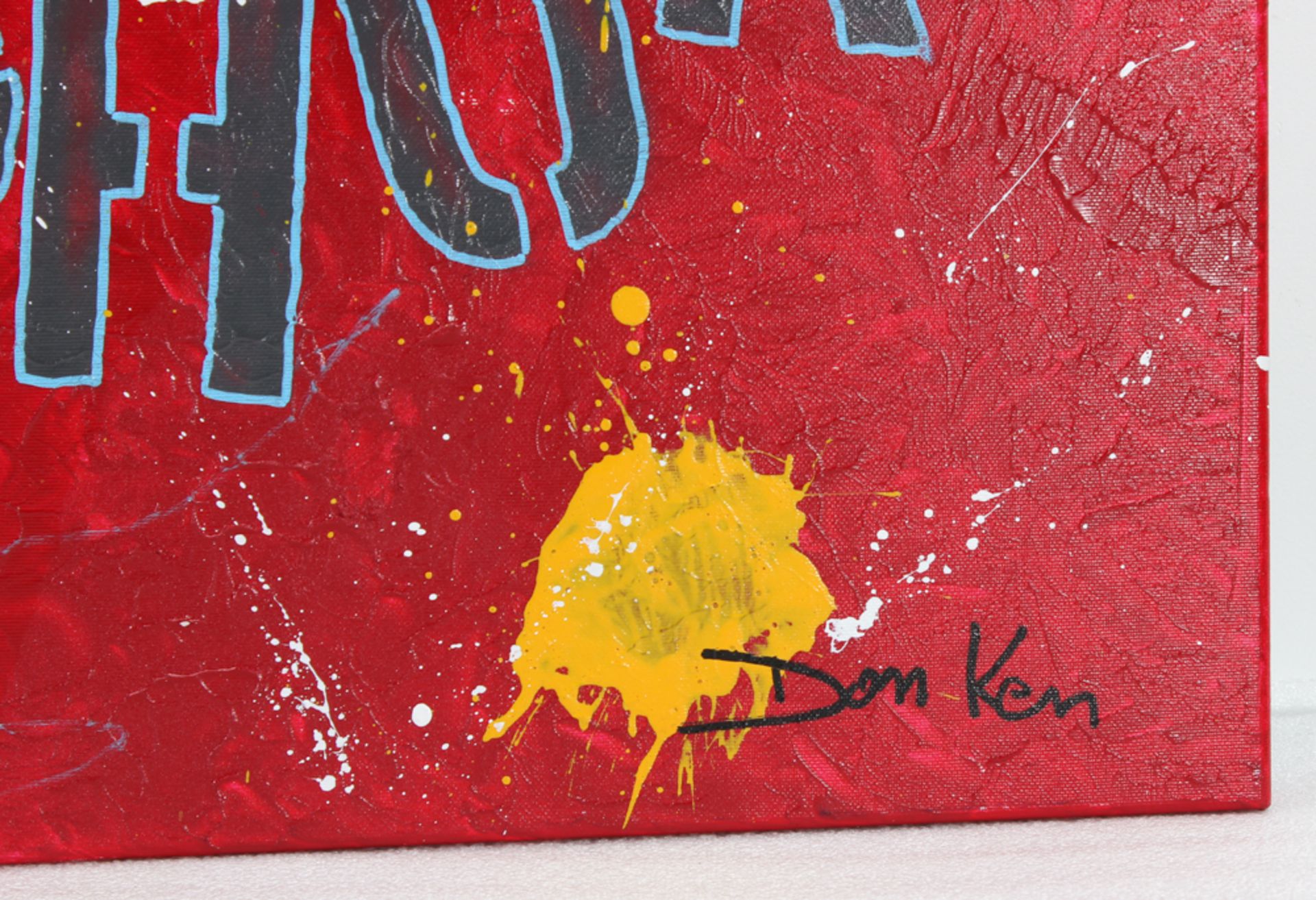 Don Ken (1956 Oostende) Acrylic on canvas signed Don Ken, ** Seduction is Silent Symphony **, with - Image 2 of 5