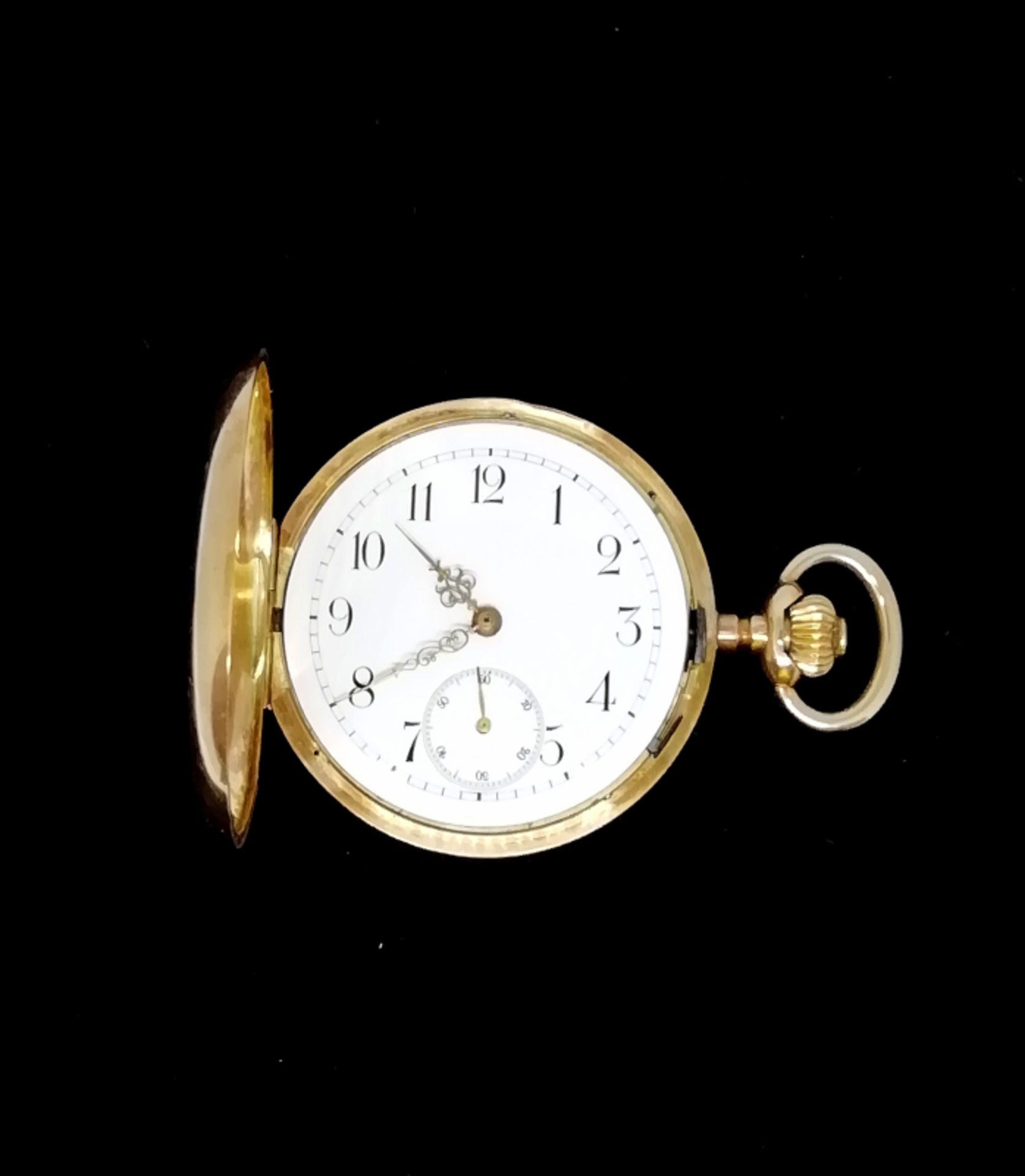 Goldene Herrentaschenuhr