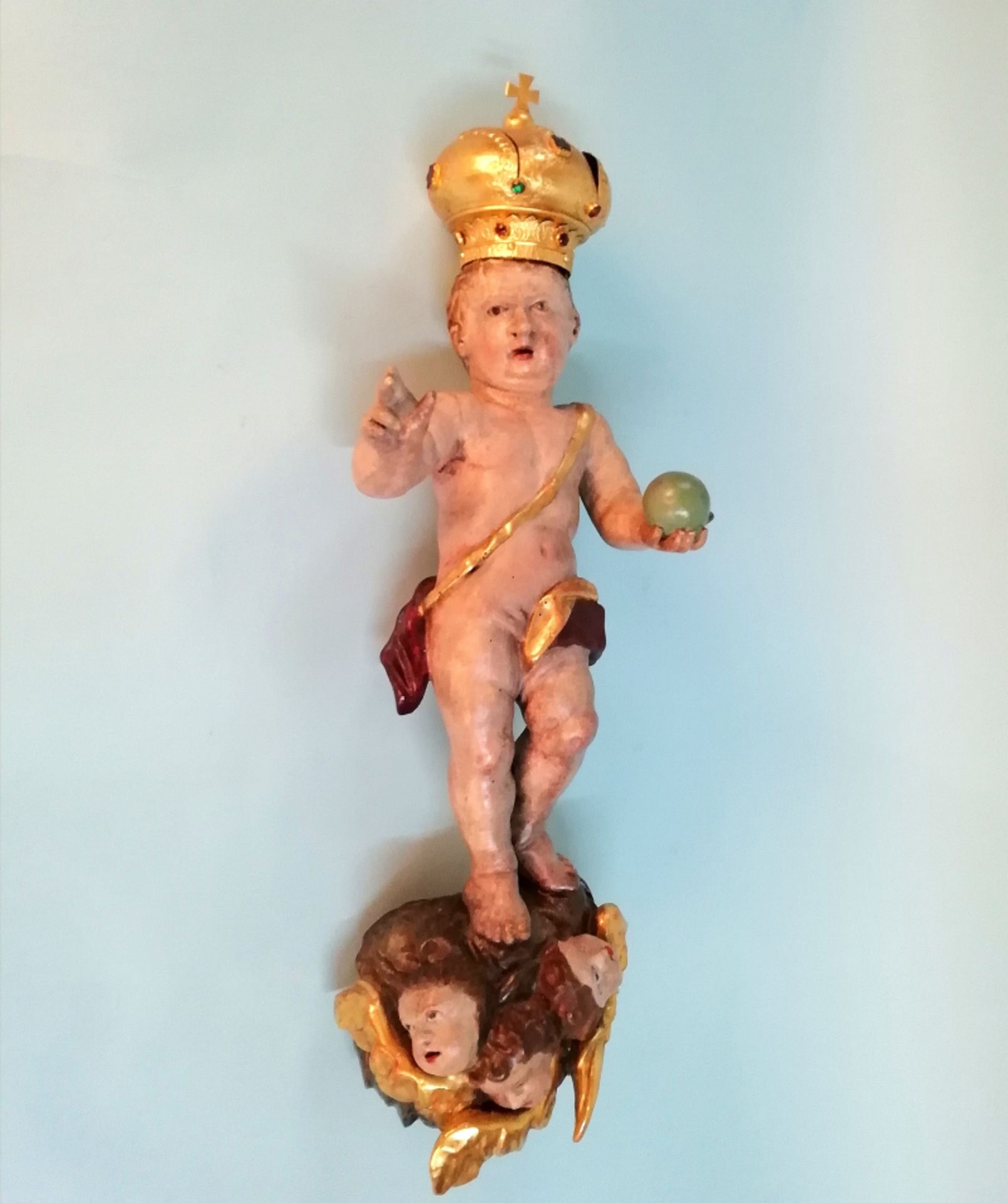 Skulptur, Jesuskind mit Krone, Ende 18.Jh.,