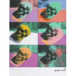 Andy Warhol, SkullAndy Warhol, Skull, chromolithography, 40 × 33,5 cm, signed bottom right, un