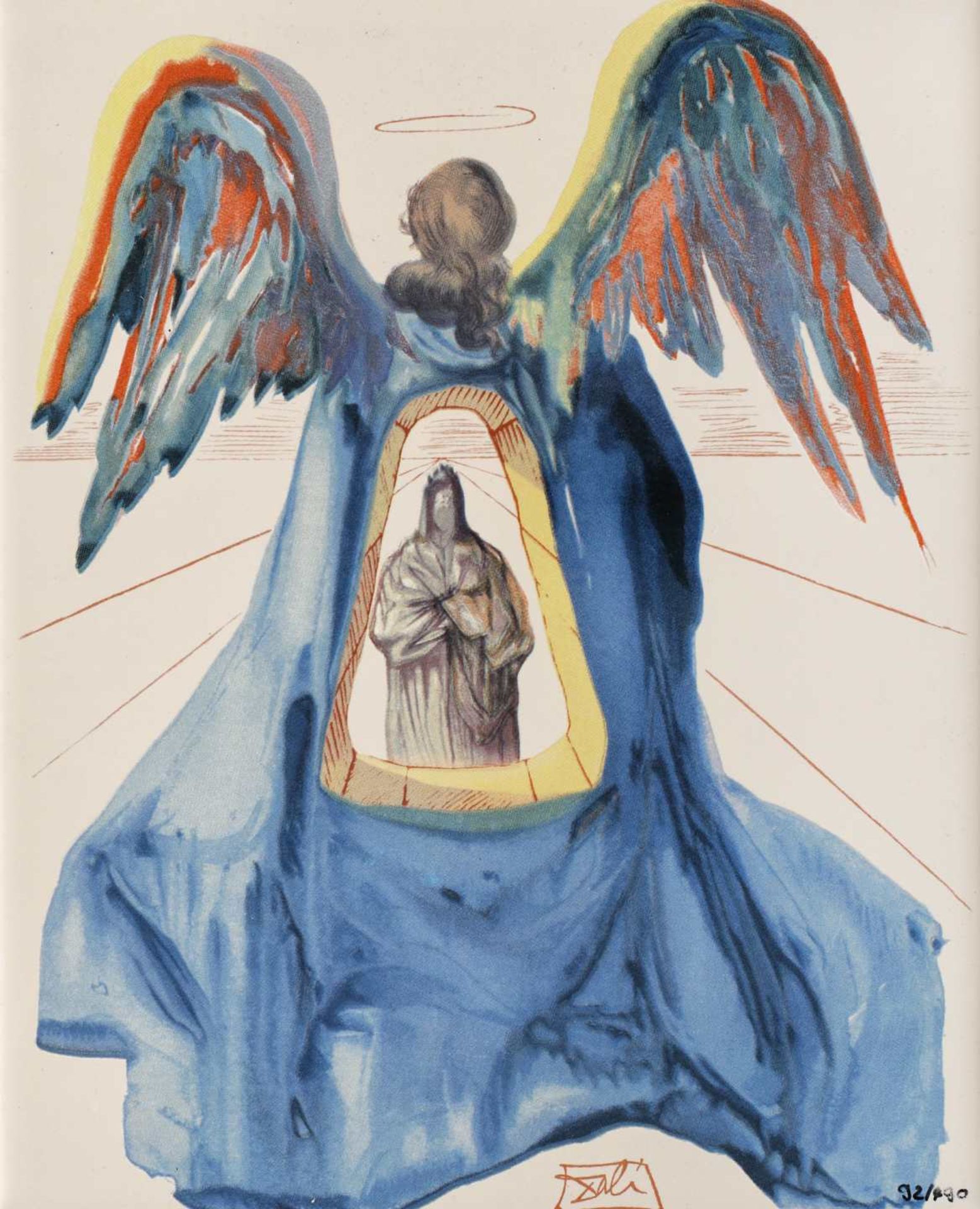 Salvador Dali, Dante PurifiedSalvador Dali, Dante Purified, screen printing on ceramic, 25 × 2