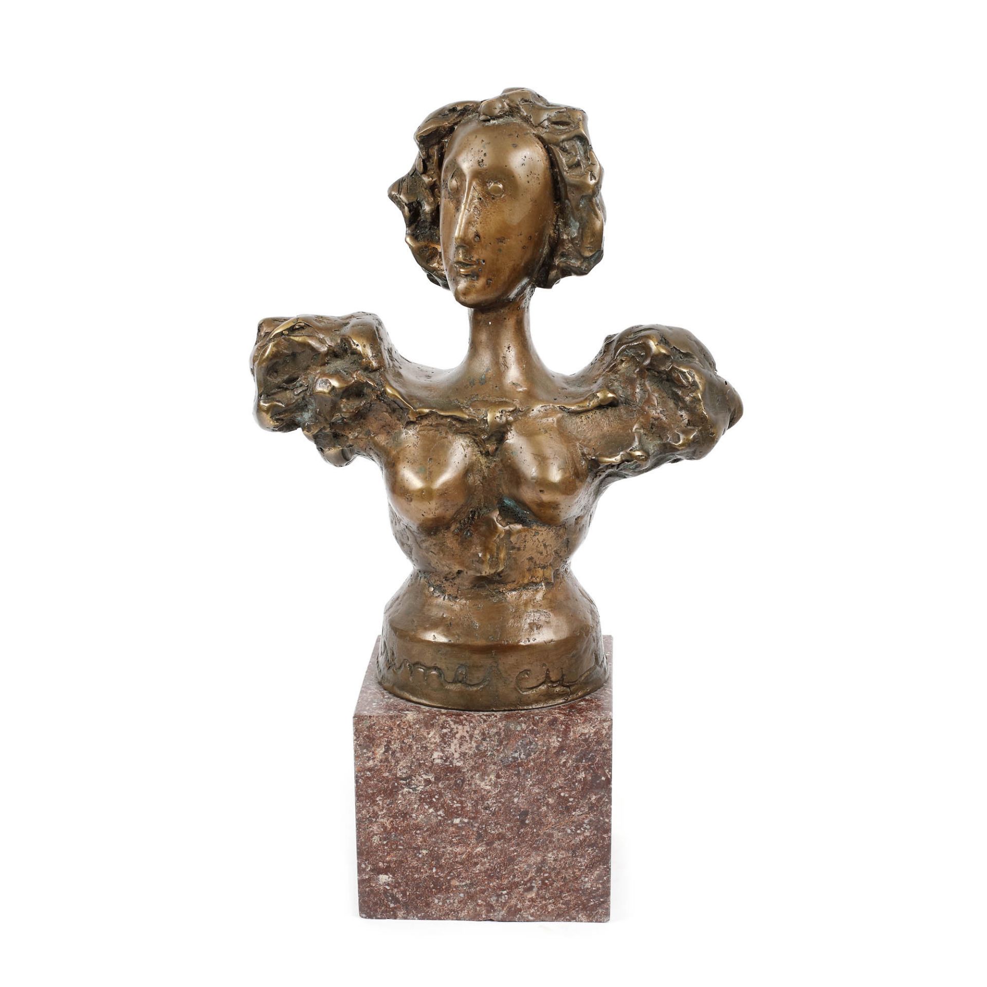 Ion Irimescu, MuseIon Irimescu, Muse, bronze, 27 × 10 × 22 cm, signed at the base, "irimescu