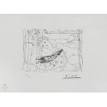 Pablo Picasso, MinotaurPablo Picasso, Minotaur, lithography, 16 × 22 cm, signed, engraved, bot