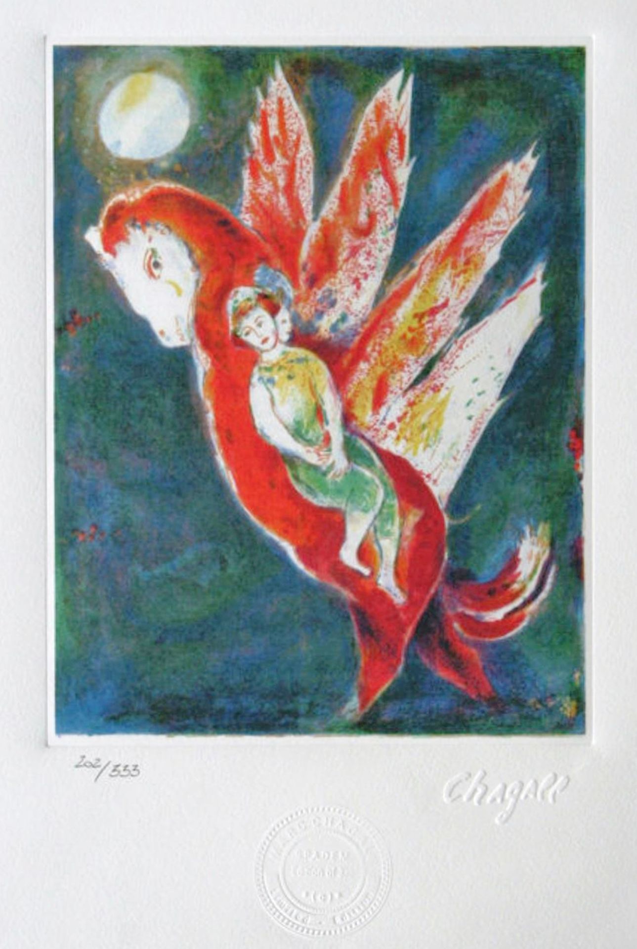 Marc Chagall, Then The Old Woman Mounted on The Ifrit's Back, Taking Her Daughter Behind HerMar