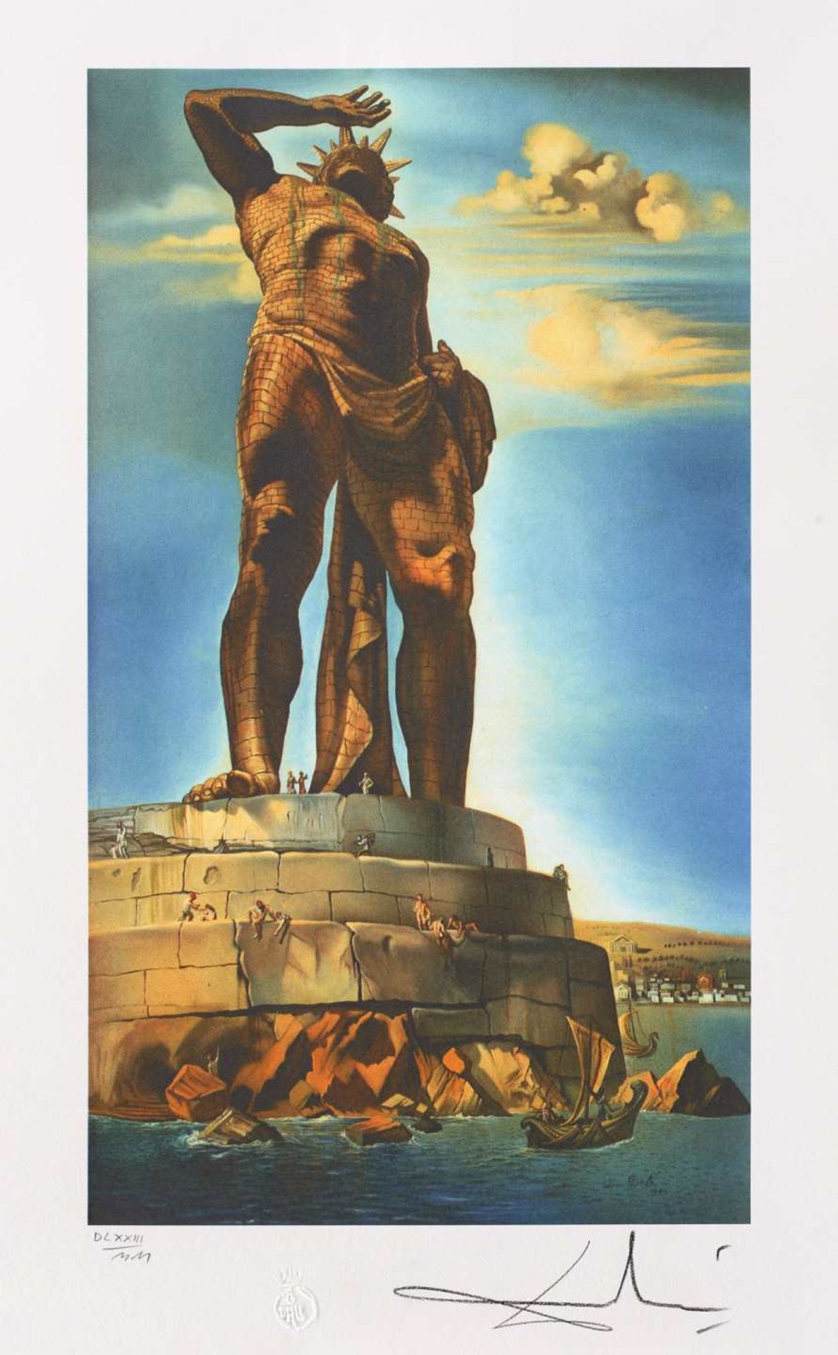 Salvador Dali, The Colossus of RhodesSalvador Dali, The Colossus of Rhodes, chromolithography,