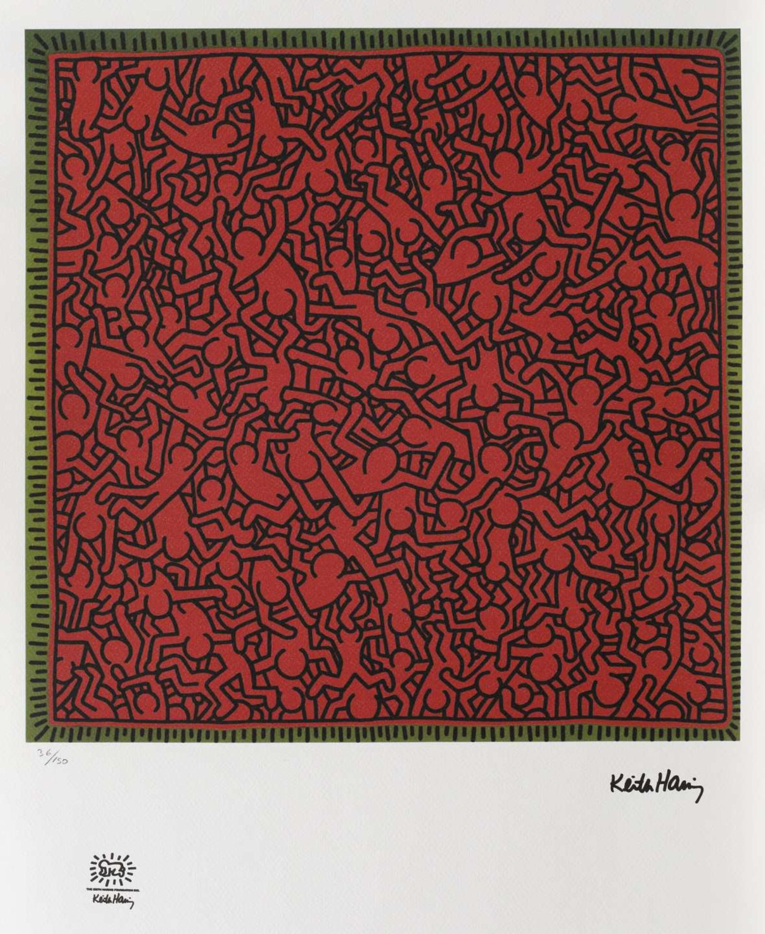 Keith Haring, CompositionKeith Haring, Composition, chromolithography, 46 × 46 cm, signed bott