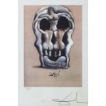 Salvador Dali, SkullSalvador Dali, Skull, chromolithography, 43 × 30 cm, signed and dated, eng