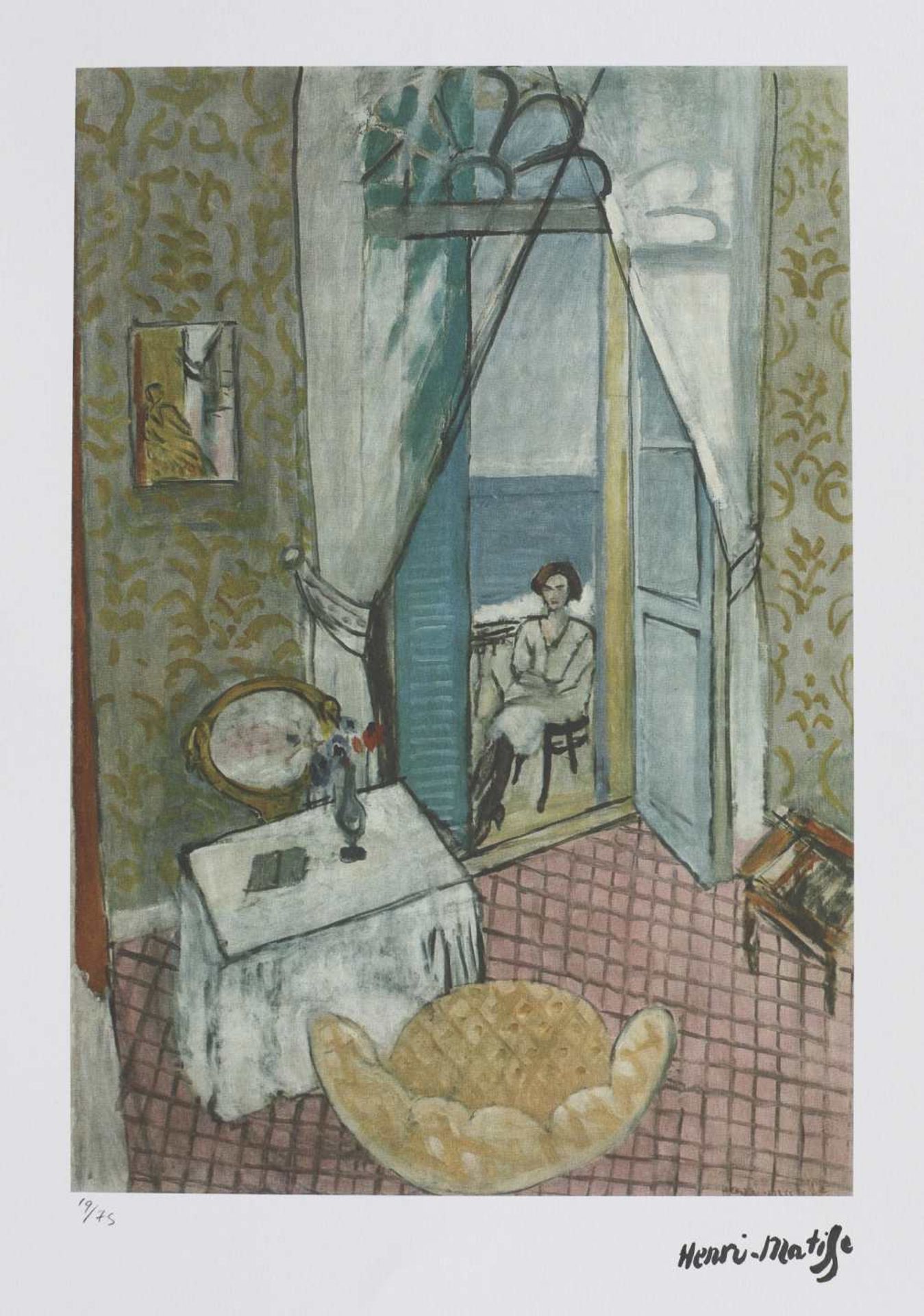 Henri Matisse, Interior at NiceHenri Matisse, Interior at Nice, chromolithography, 43 × 31 cm,