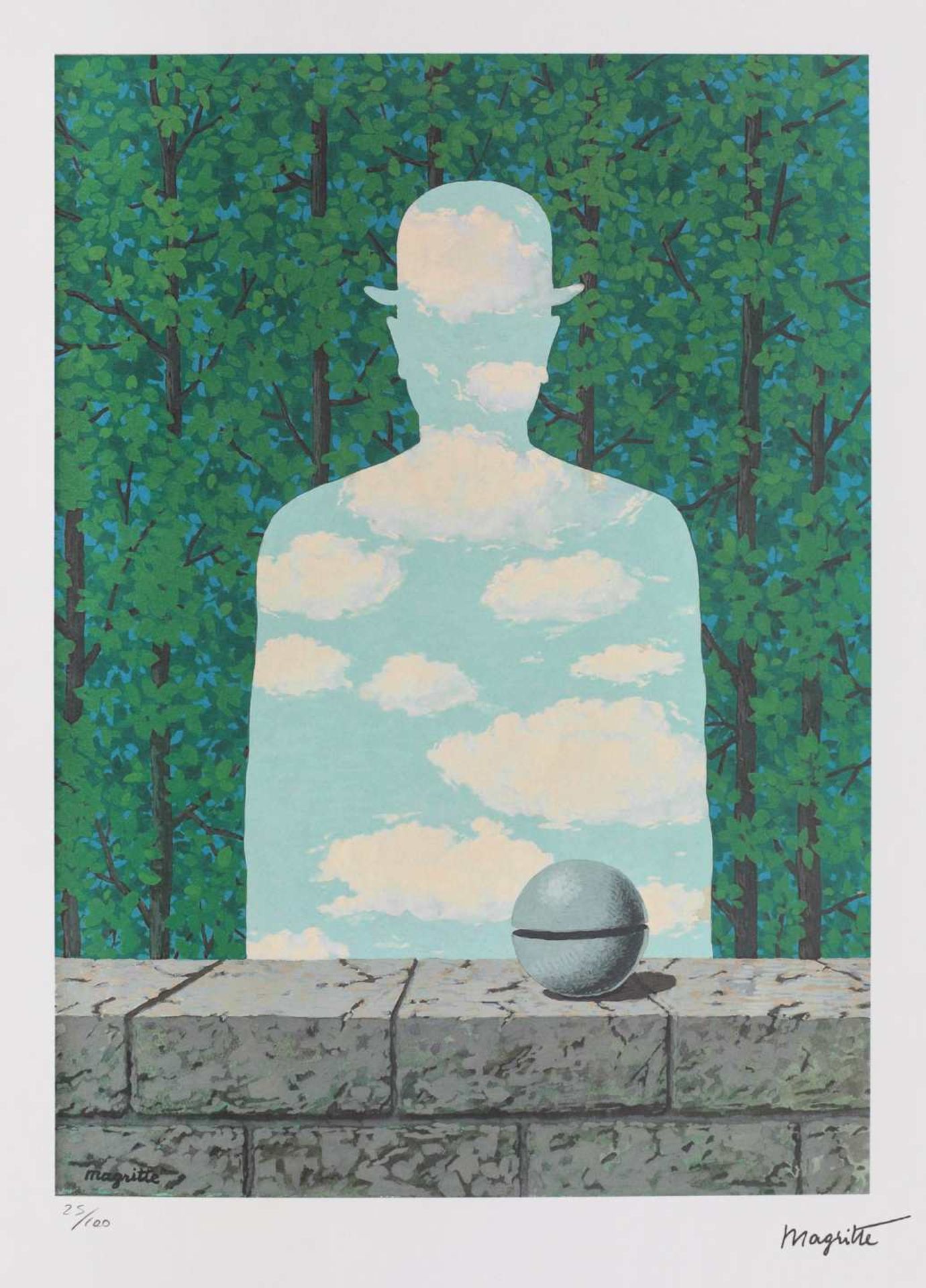 René Magritte, The Beautiful WalkRené Magritte, The Beautiful Walk, chromolithography, 40 ×