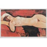 Amedeo Modigliani, NudeAmedeo Modigliani, Nude, chromolithography, 38 × 66 cm, signed, engrave