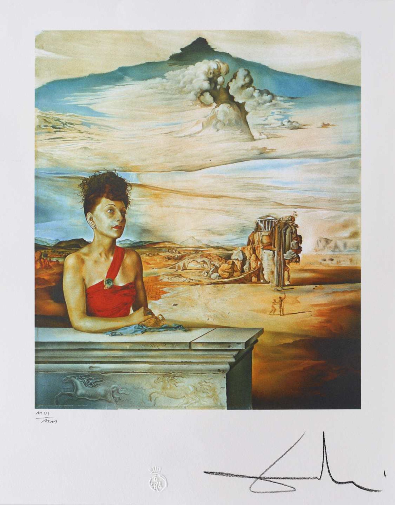 Salvador Dali, Portrait of Mrs Jack WarnerSalvador Dali, Portrait of Mrs Jack Warner, chromolit