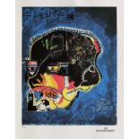 Jean-Michel Basquiat, SkullJean-Michel Basquiat, Skull, chromolithography, 26 × 22 cm, signed