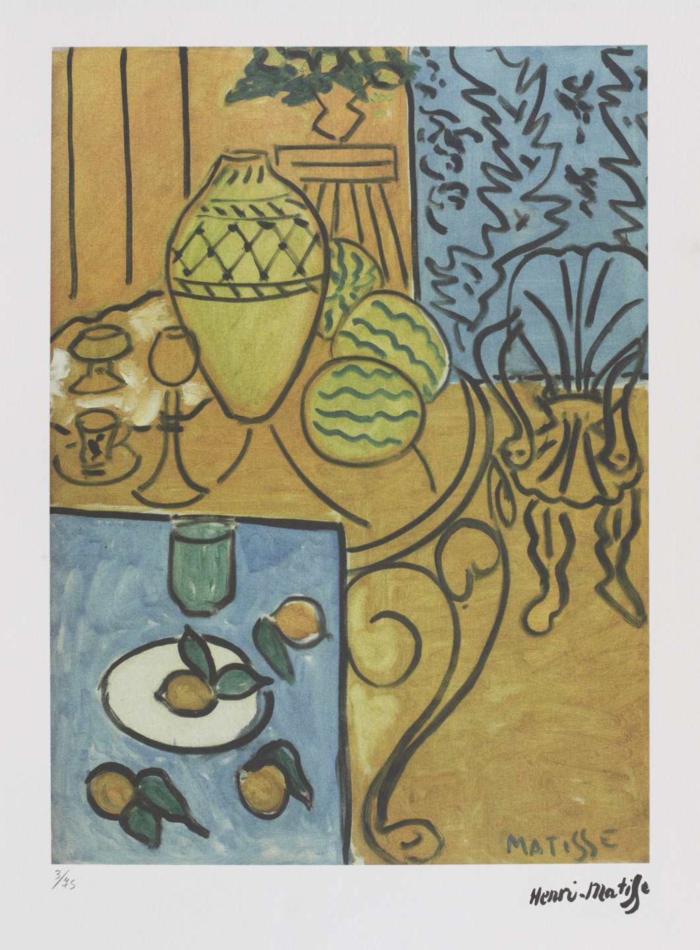 Henri Matisse, Interior in Yellow and BlueHenri Matisse, Interior in Yellow and Blue, chromolit