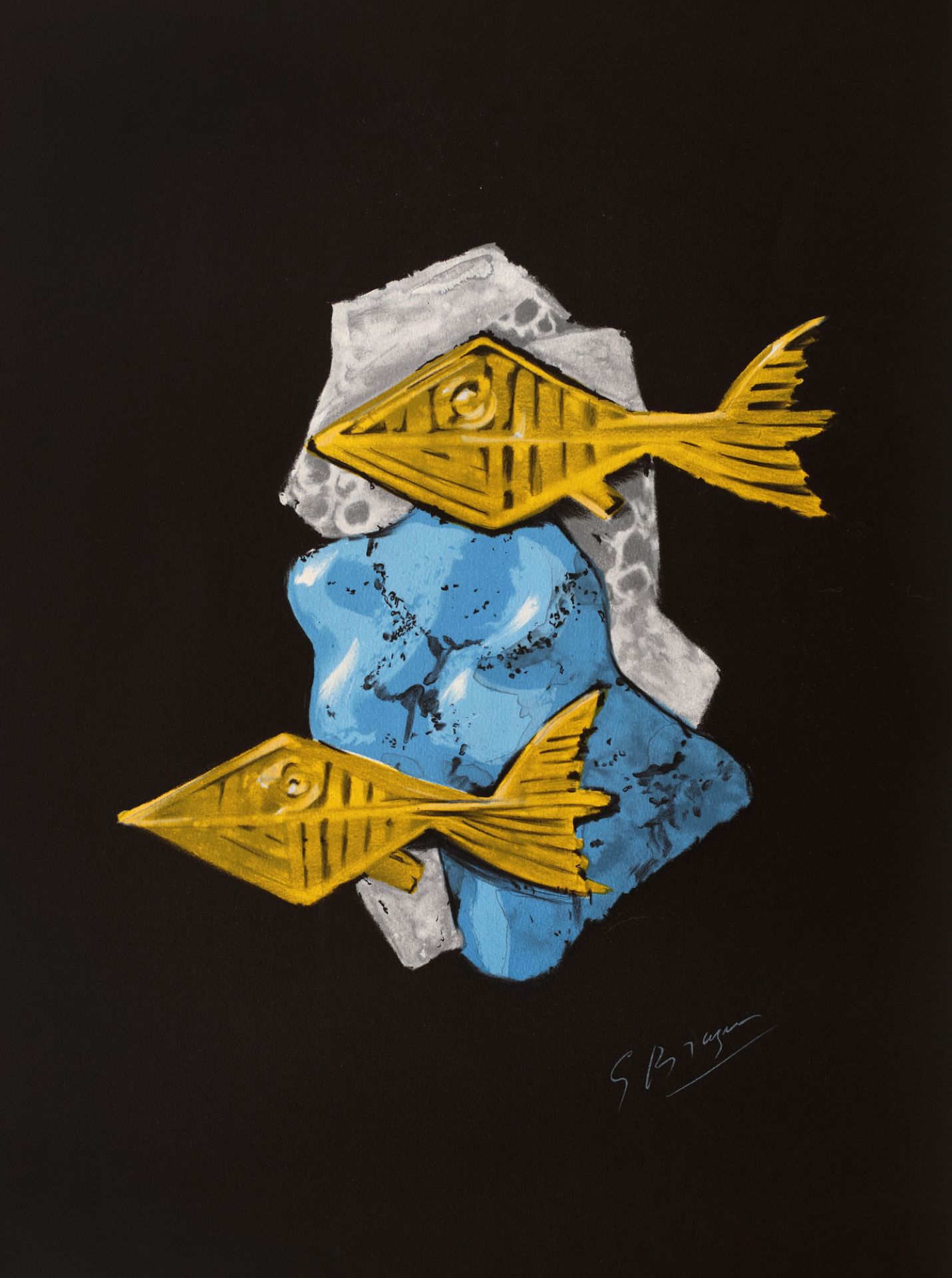 Georges Braque, AchéloosGeorges Braque, Achéloos , chromolithography, 58 × 45 cm, signed bot