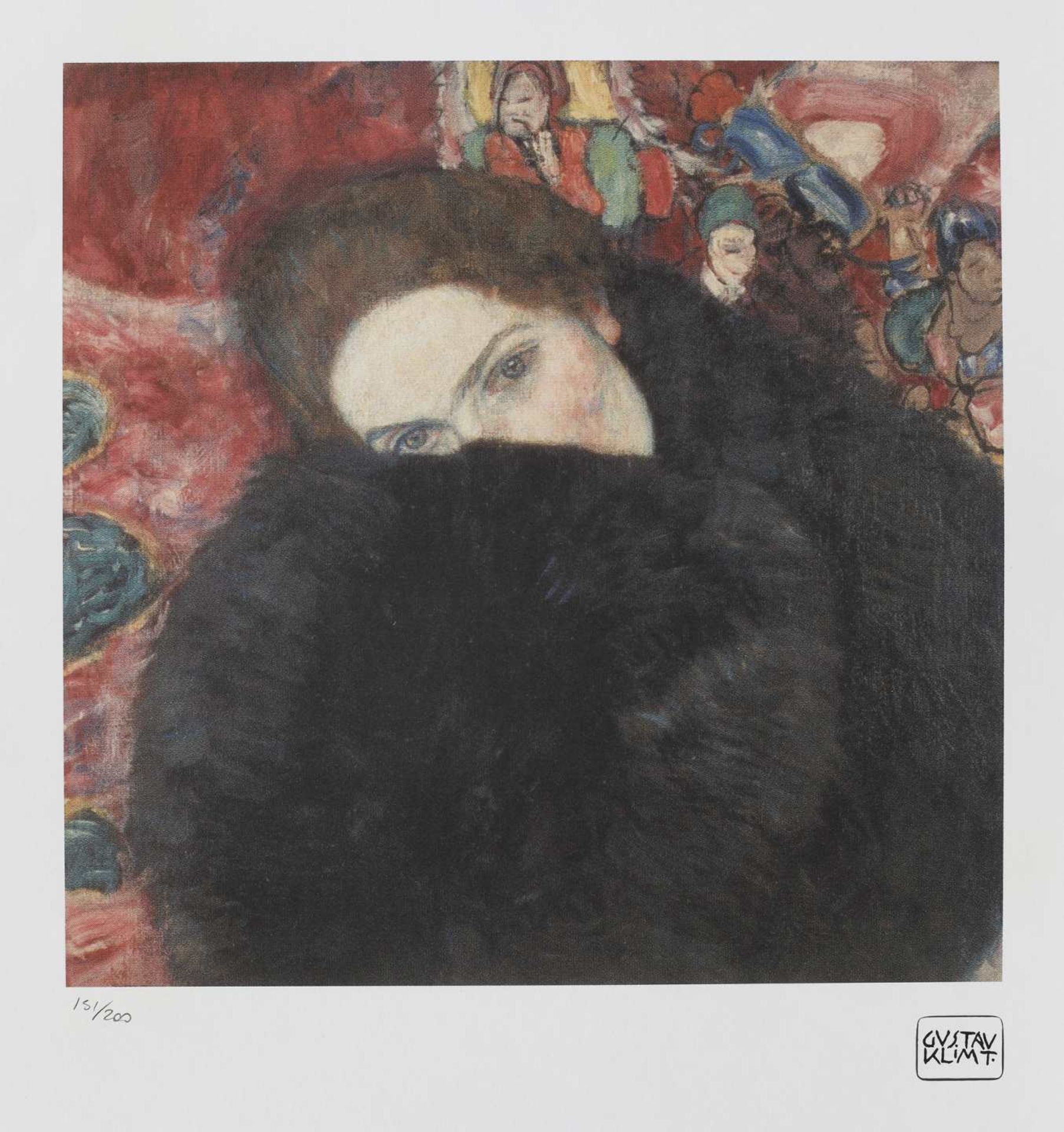 Gustav Klimt, Lady with a MuffGustav Klimt, Lady with a Muff, chromolithography, 34,5 × 45,5 c