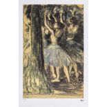 Edgar Degas, BallerinasEdgar Degas, Ballerinas, chromolithography, 49 × 31 cm, signed bottom r