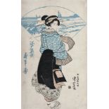 Utagawa Kuniyoshi, Young Woman Holding a Kimono in Her HandUtagawa Kuniyoshi, Young Woman Hol