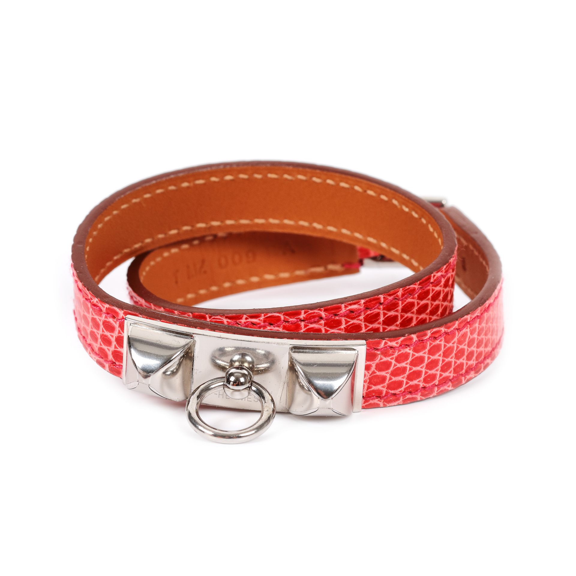 Hermès Rivale Double Tour bracelet, lizard leather, original box