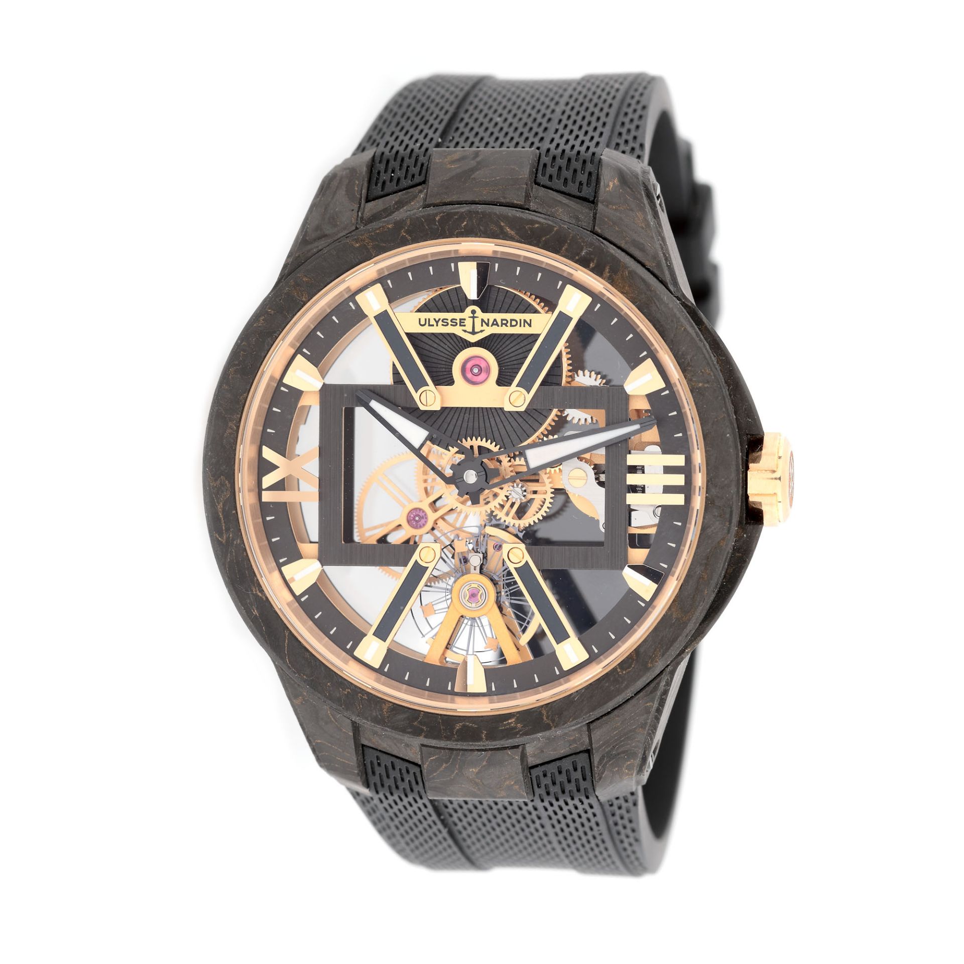 Ulysse Nardin Skeleton X wristwatch, carbon, men