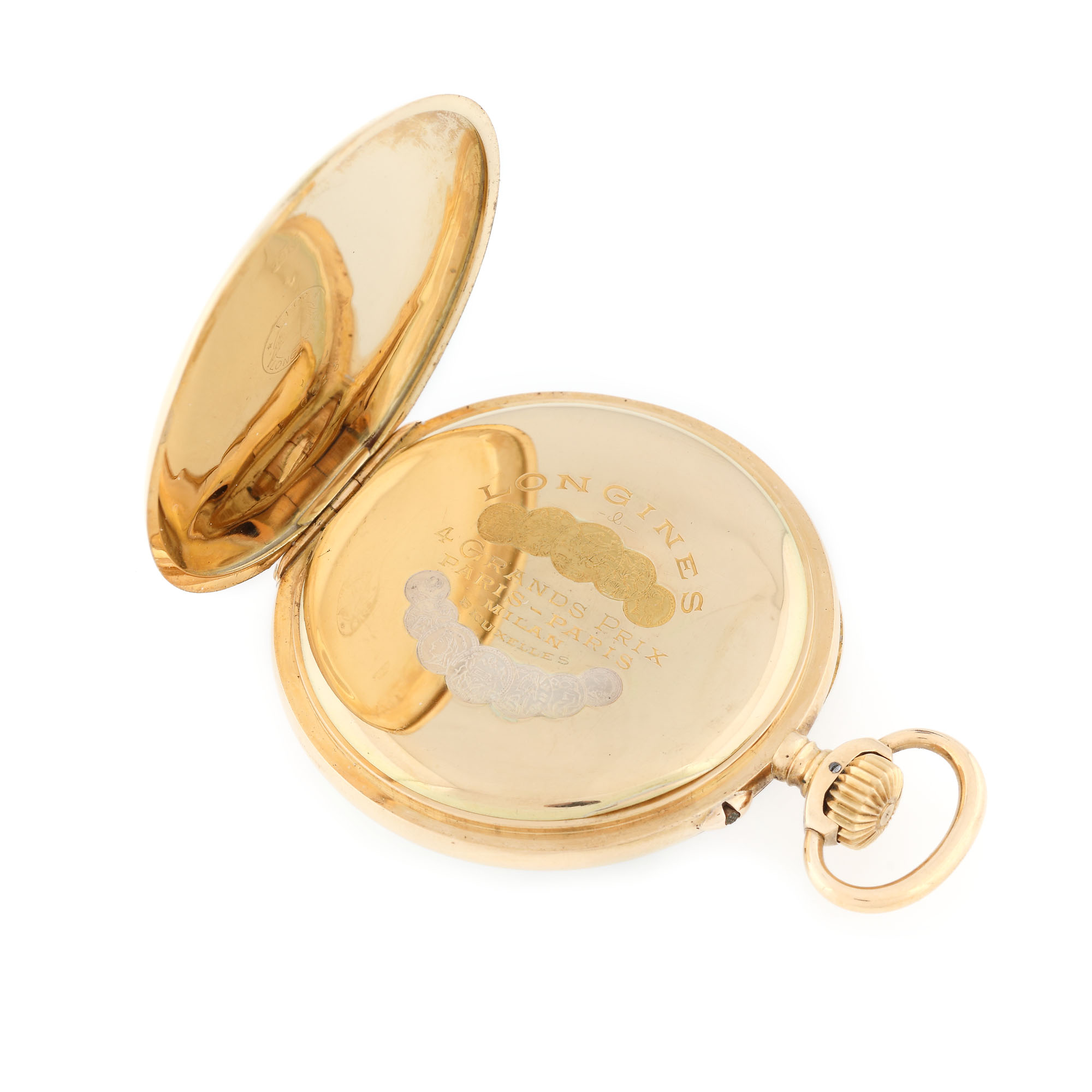 Longines pocket watch, gold, belonged to a prince Ghica - Image 2 of 5
