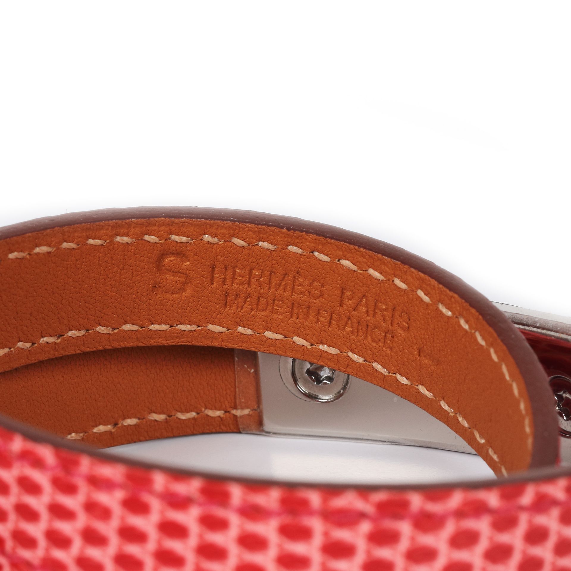 Hermès Rivale Double Tour bracelet, lizard leather, original box - Bild 3 aus 3