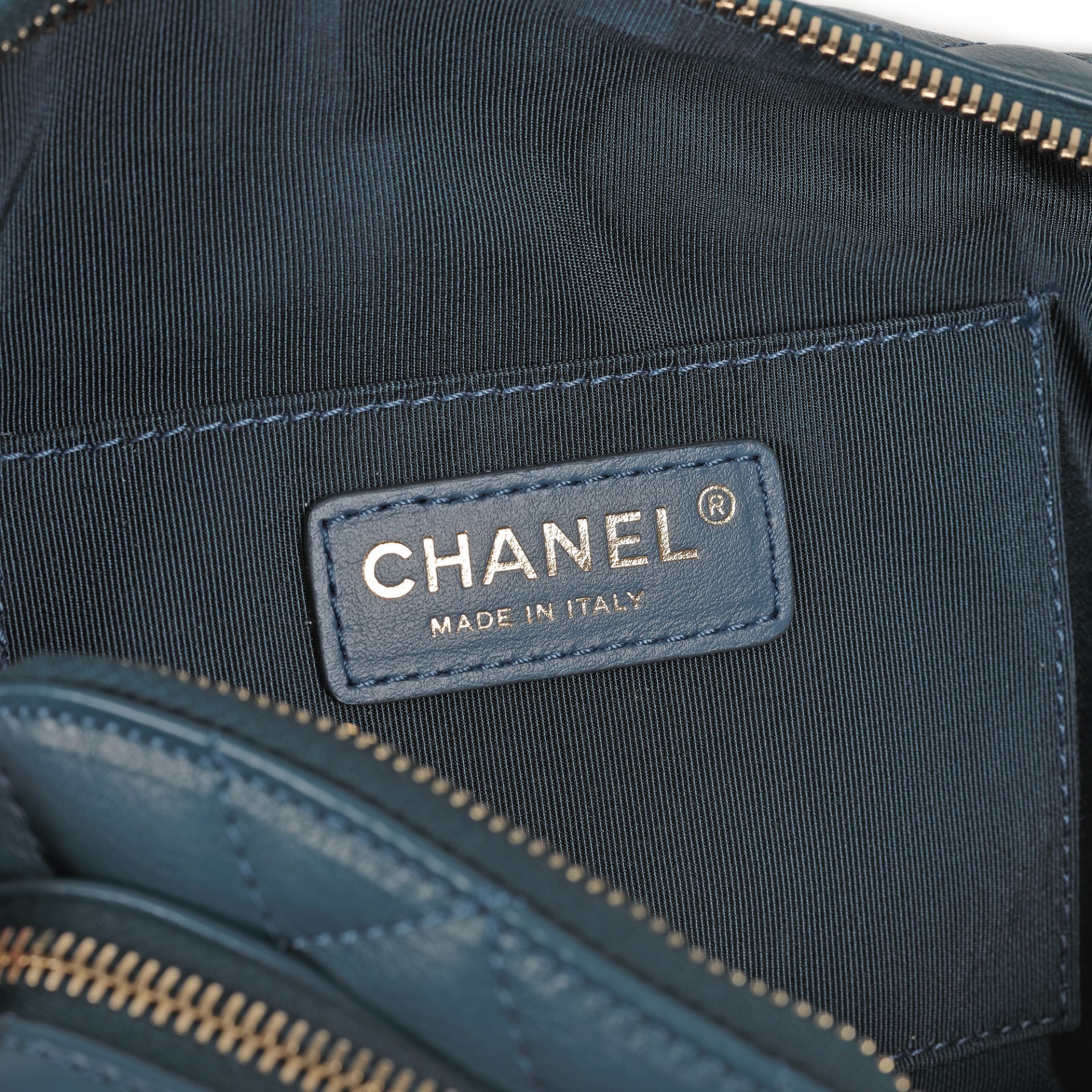Chanel carrying case, quilted leather, blue - Image 5 of 5