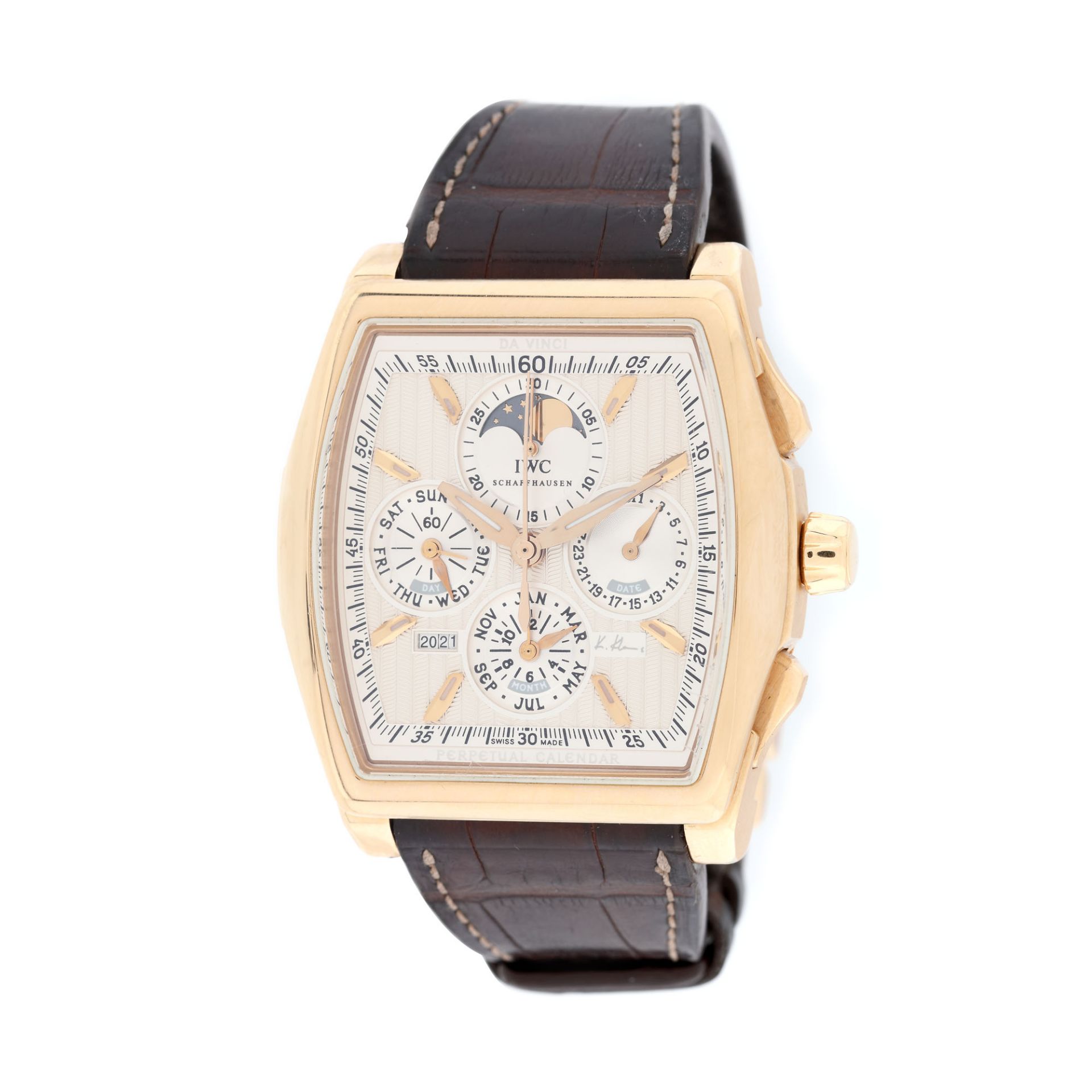IWC Da Vinci Perpetual Calendar wristwatch, rose gold, men, limited edition Kurt Klaus 324/500