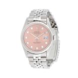 Rolex Oyster Perpetual Lady-Datejust wristwatch, women, decorated with diamonds