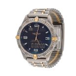 Breitling Aerospace wristwatch, titanium and gold, men, original box and provenance documents