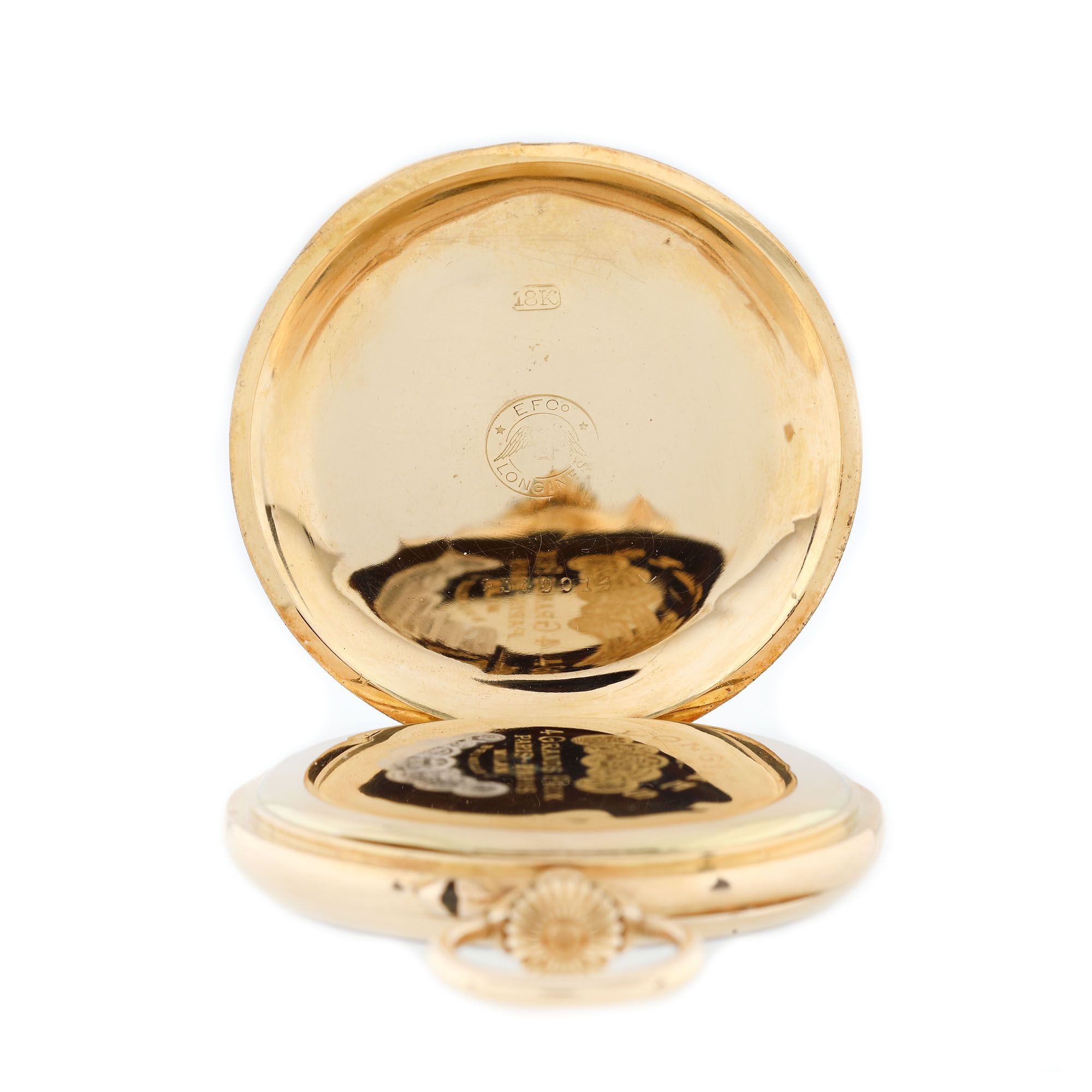 Longines pocket watch, gold, belonged to a prince Ghica - Image 3 of 5