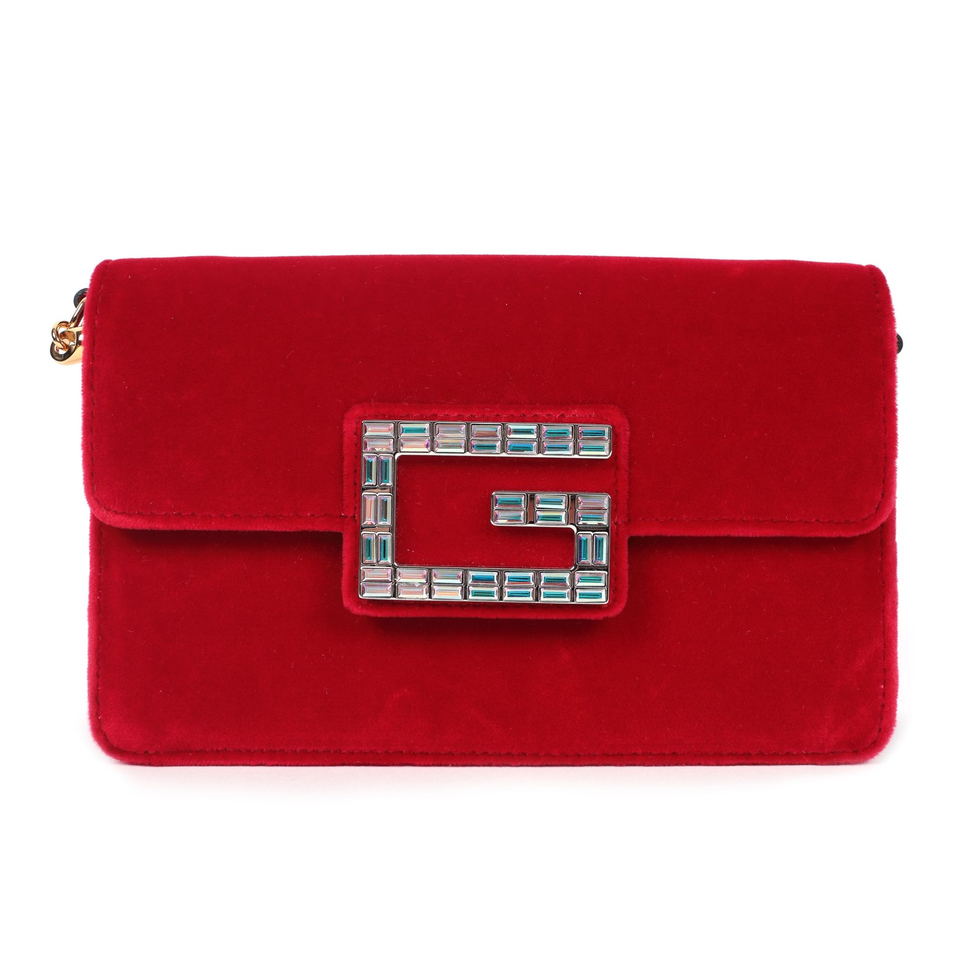 "Velvet Broadway" - Gucci bag, silk, red