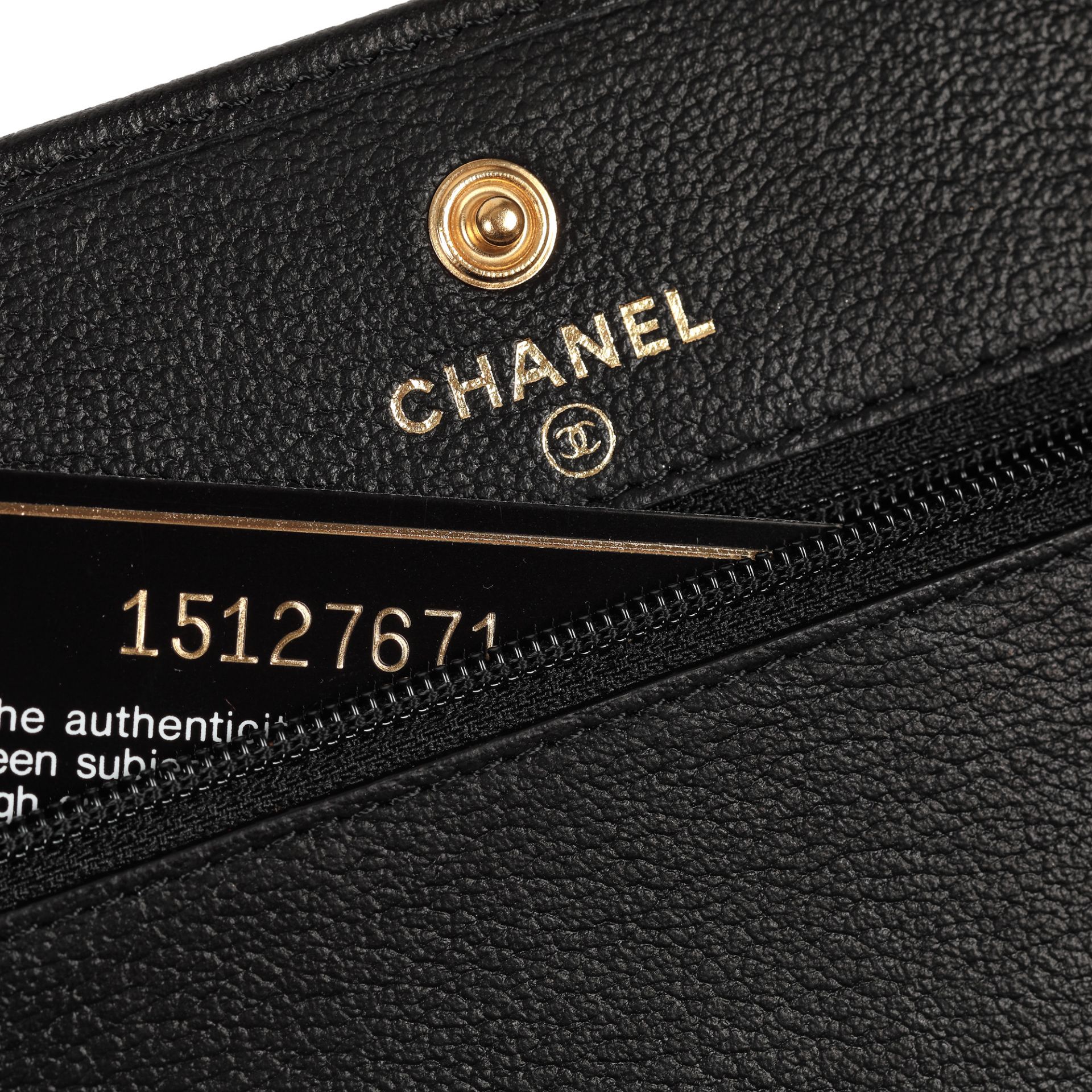 "Camellia" - Chanel bag, leather, black, authenticity card and original box - Image 3 of 3
