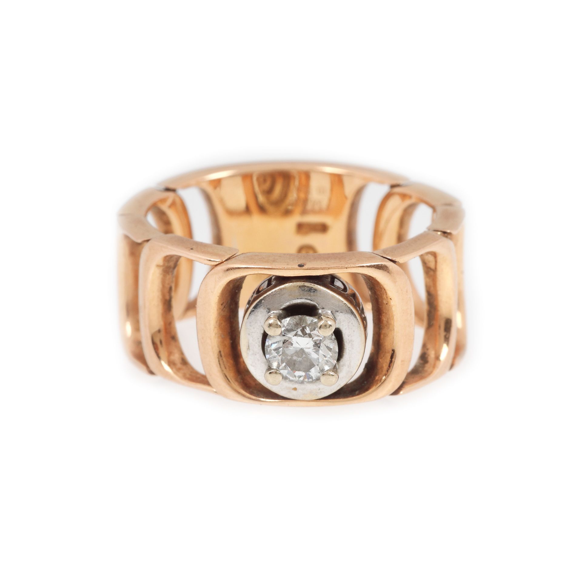 Damiani set, white and rose gold, decorated with diamonds - Image 4 of 5