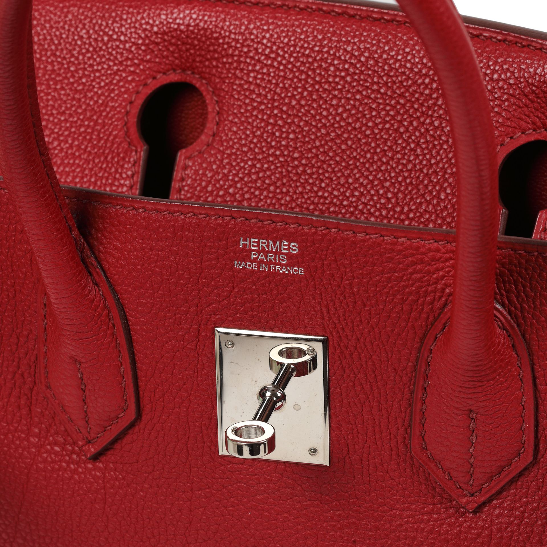 "Birkin 40" - Hermès bag, Togo leather, Rouge Casaque colour - Image 5 of 5