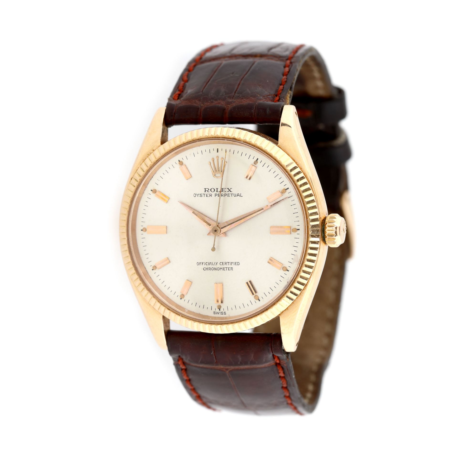 Rolex Oyster Perpetual, wristwatch, rose gold, unisex