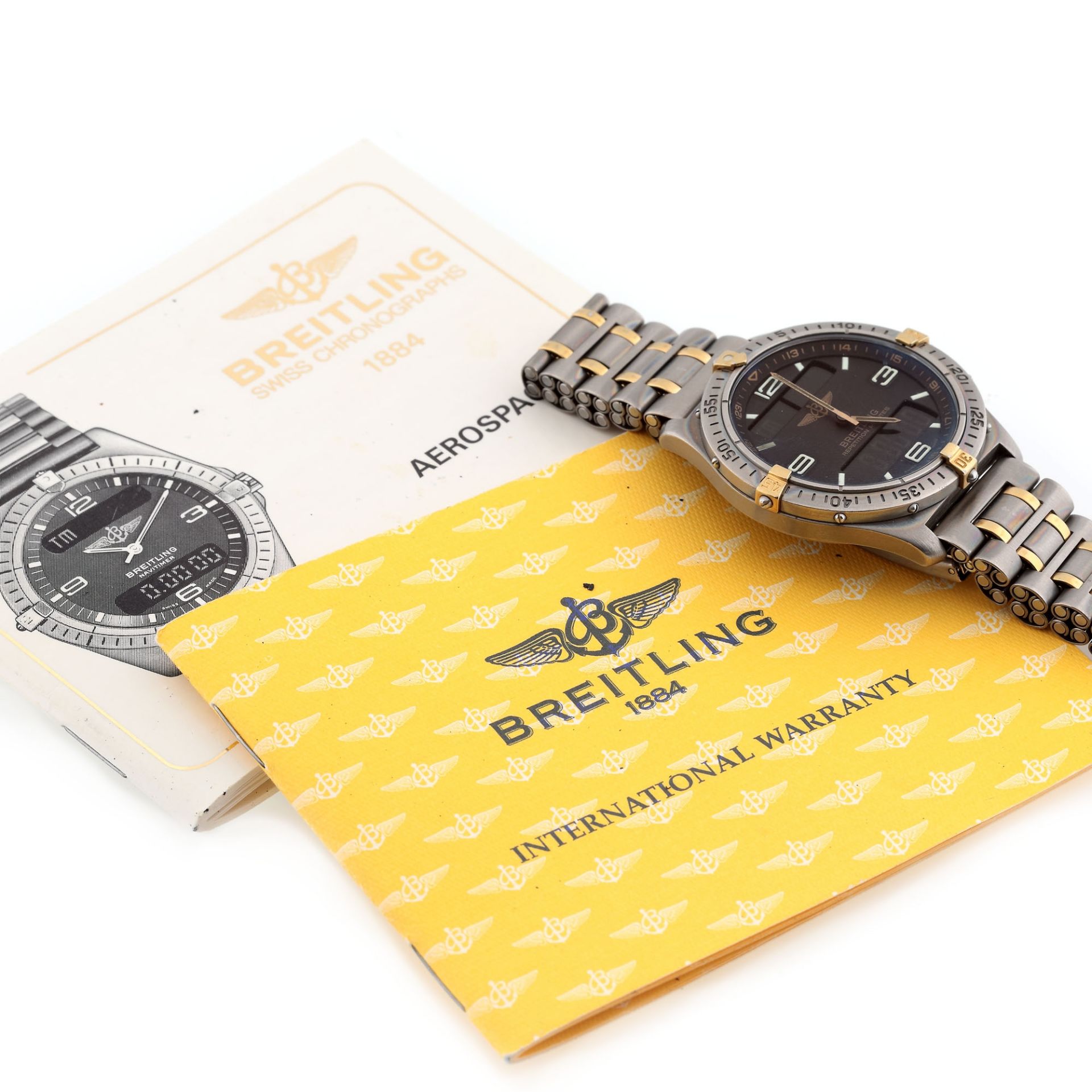 Breitling Aerospace wristwatch, titanium and gold, men, original box and provenance documents - Bild 3 aus 5