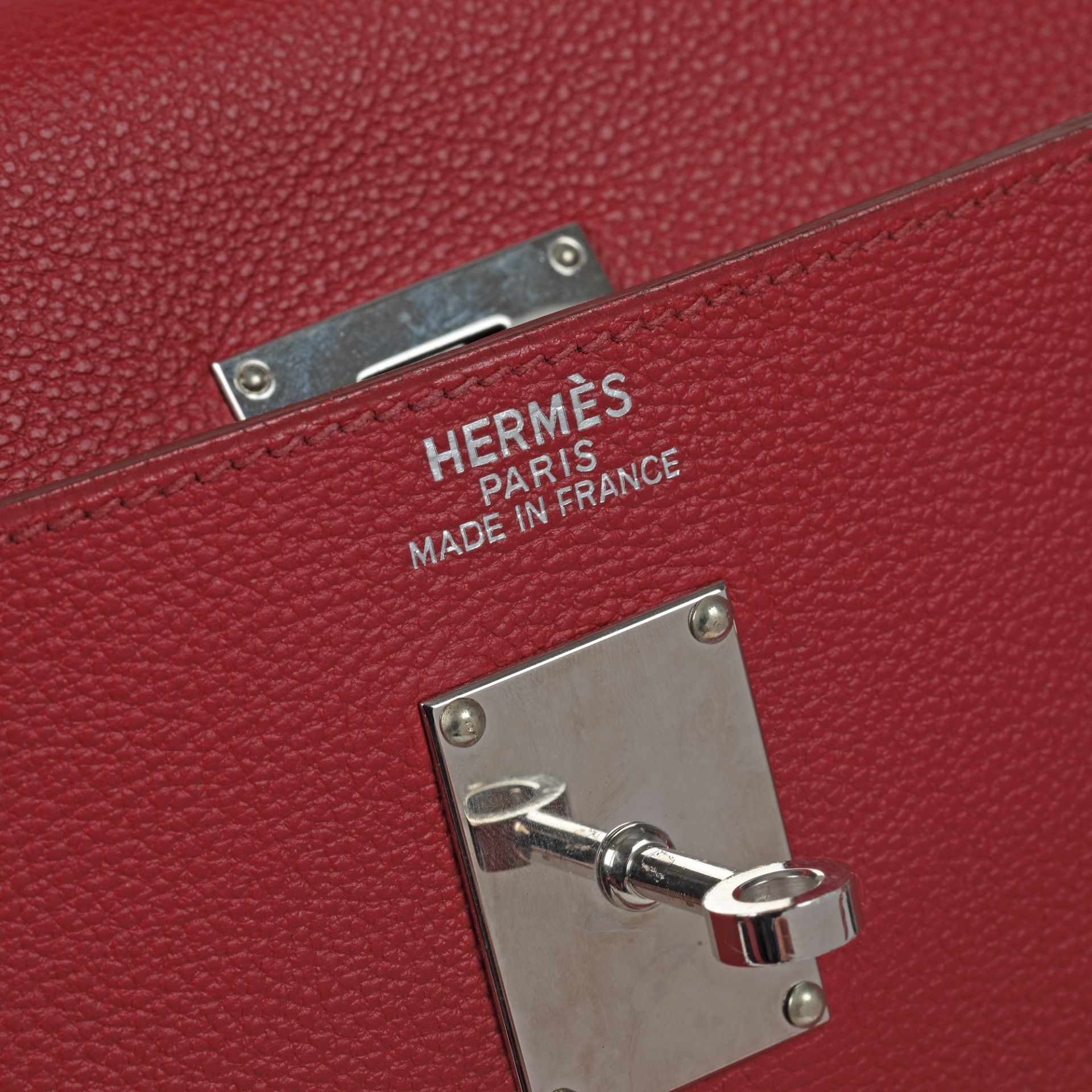 "Kelly Voyage" - Hermès travel bag, Clemence leather, Rouge Garance colour, limited edition - Image 2 of 4