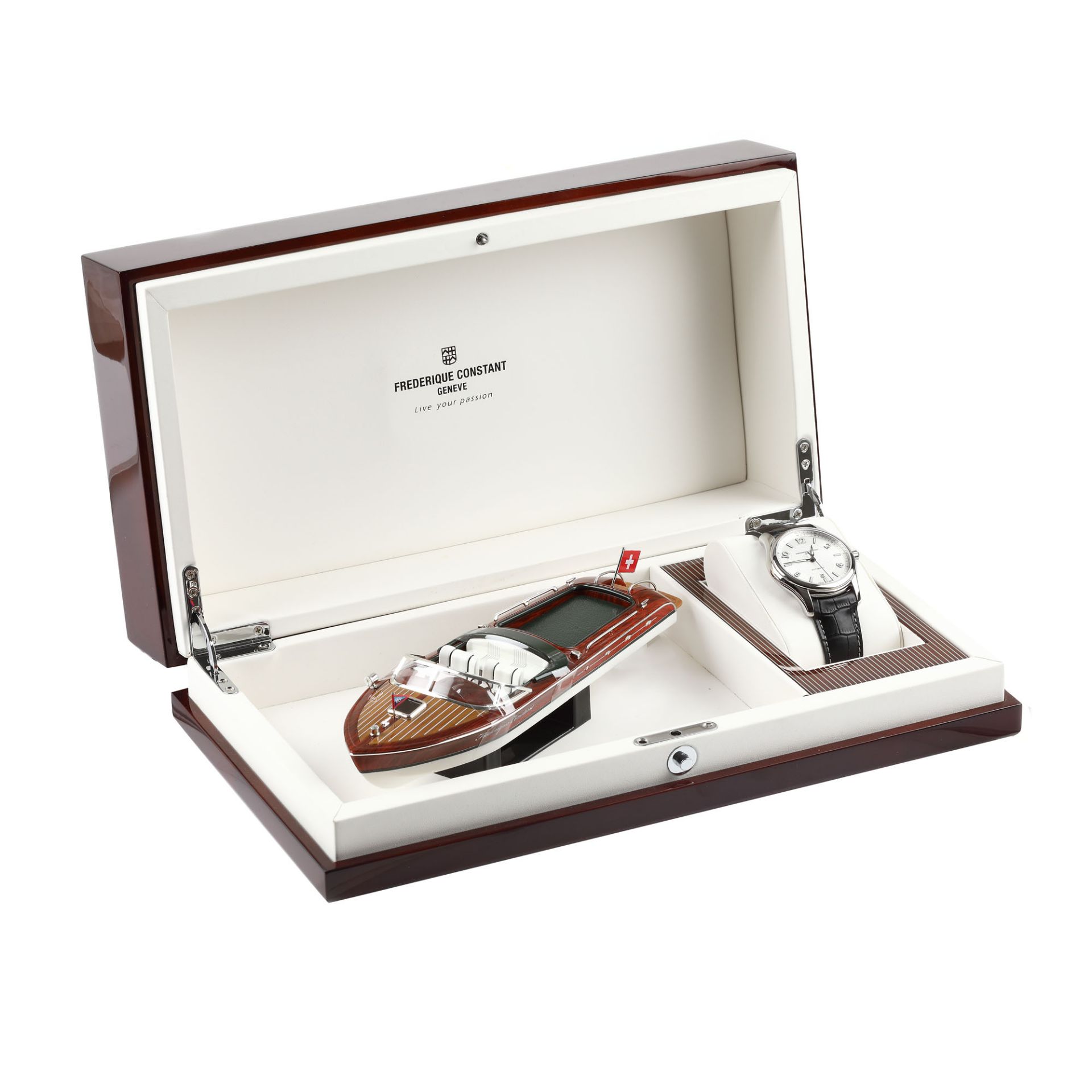 Frederique Constant Runabout wristwatch, men, limited edition 1061/2888, original box and boat model