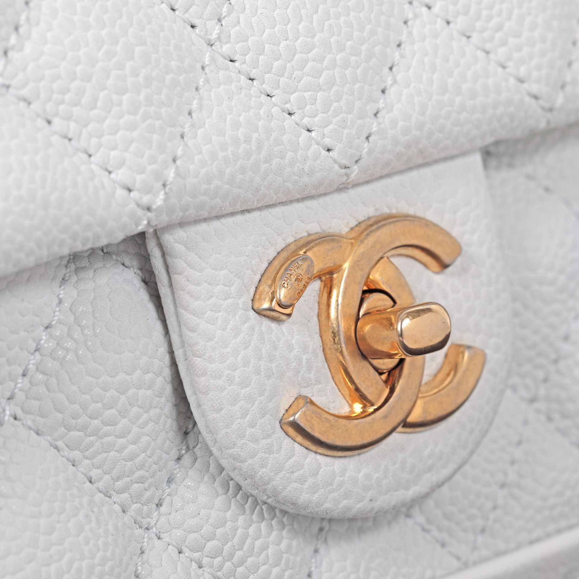 "Globe Trotter Flap" - Chanel bag, quilted leather, white - Image 3 of 6