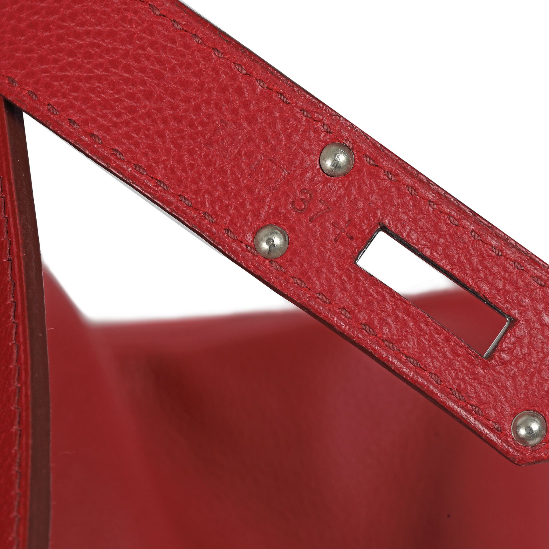 "Kelly Voyage" - Hermès travel bag, Clemence leather, Rouge Garance colour, limited edition - Image 4 of 4
