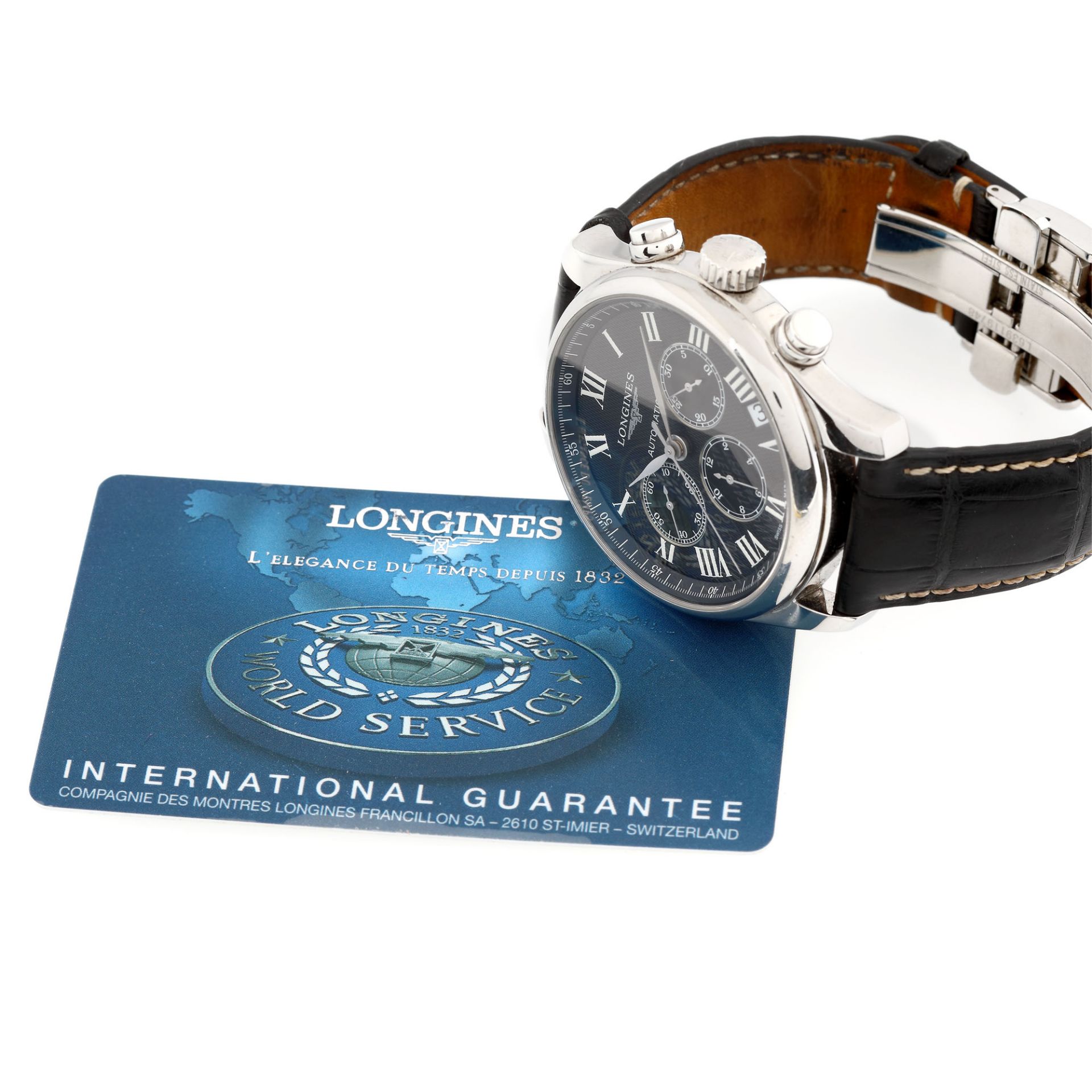 Longines Master Collection wristwatch, men, guarantee card - Image 2 of 3