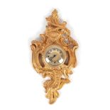 French workshop, Belle Époque wall clock, gilded bronze, approx. 1900